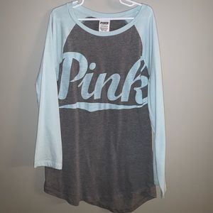 VS PINK Cozy Oversized Baseball Tee